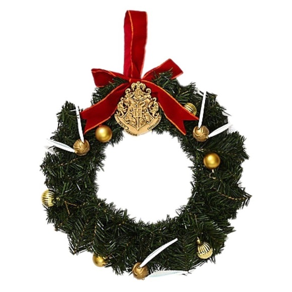 🎄 Wreath 18” Harry Potter Hogwarts Crest Snitch - Picture 1 of 8